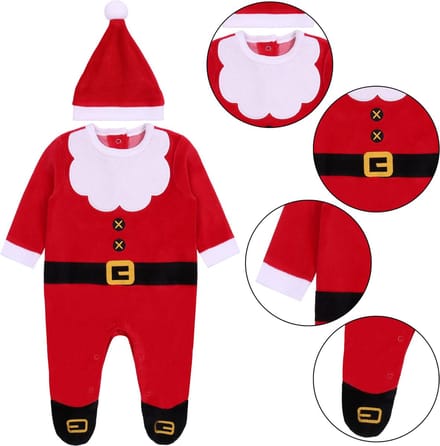 Kerst babyromper + kerstmuts / 3-6m 68 cm