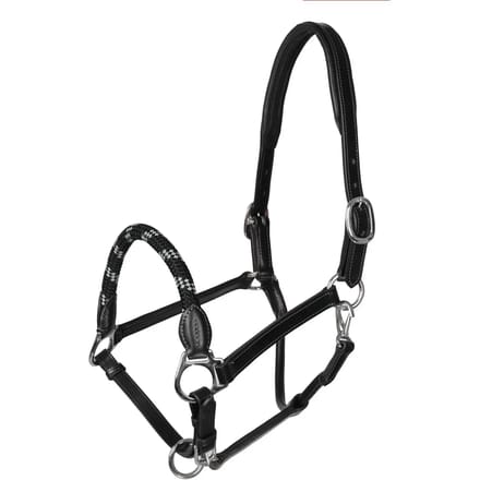 Leren halster voor paarden Acavallo Ergonomic Pollguard Muserolle