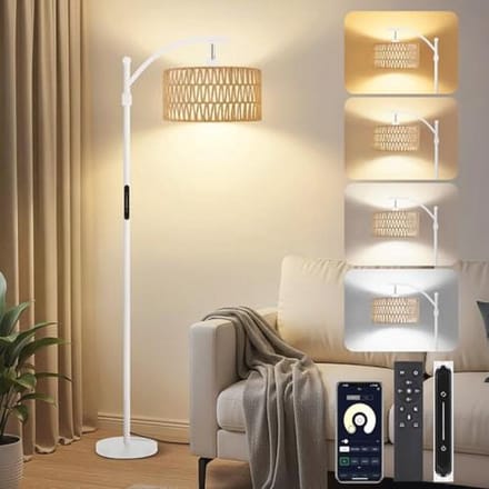 Dimbare Boho Staande Lamp met App en Afstandsbediening