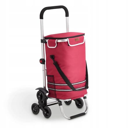Boodschappentrolley 3in1 - 56L - Voor Trappen - Rood