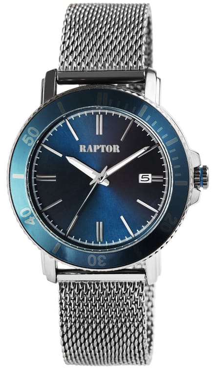 Raptor Herenhorloge roestvrij staal Nadim, datumaanduiding