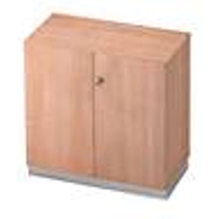 Archiefkast, 2 ordnerhoogten, B 800 x D 420 mm, notenhoutpatroon
