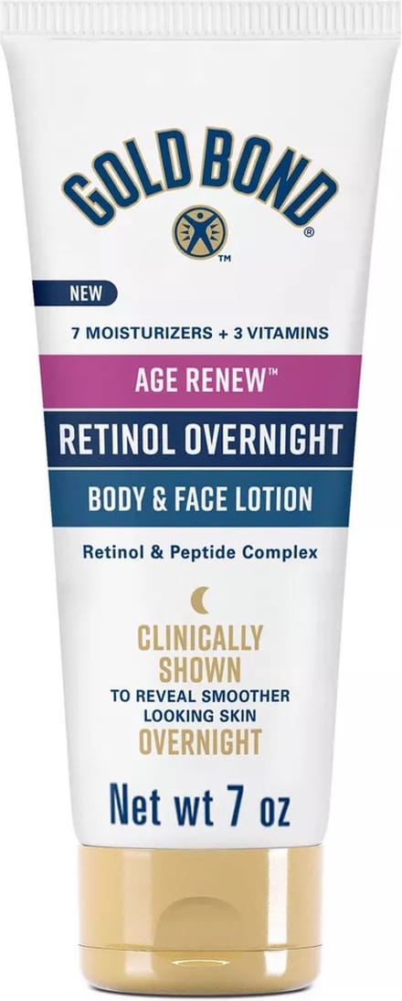 Gold Bond - Age Renew Retinol Overnight Body & Face Lotion - Retinol - 198g