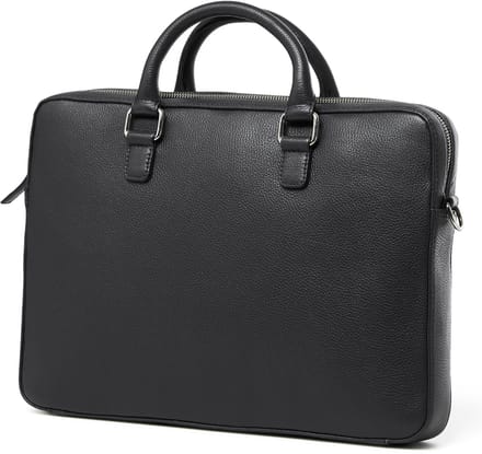Vancouver | Zwarte leren laptoptas