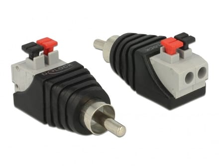 Delock 65566 Cinch Adapter [1x Cinch-stekker - 1x Bus] Zwart, Grijs, Rood 0 mm