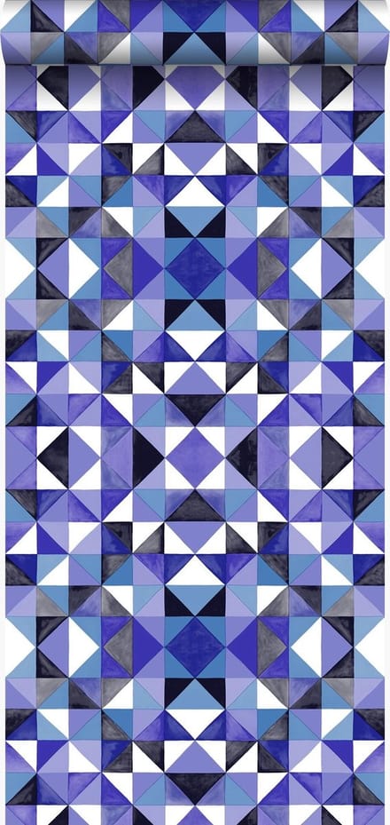 Origin Wallcoverings behang kubisme paars - 53 cm x 10.05 m - 346910
