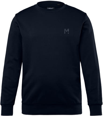 Men Plus - Heren - Sweatshirt basic ronde hals - Donkermarine - Maat L