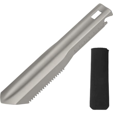 Ultralichte titanium handschep, multitool, rugzaktroffel met draagtas voor tuinieren gray