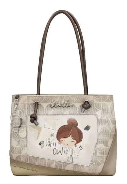 Anekke schoudertas Sophia Tote Bag Multicolor beige