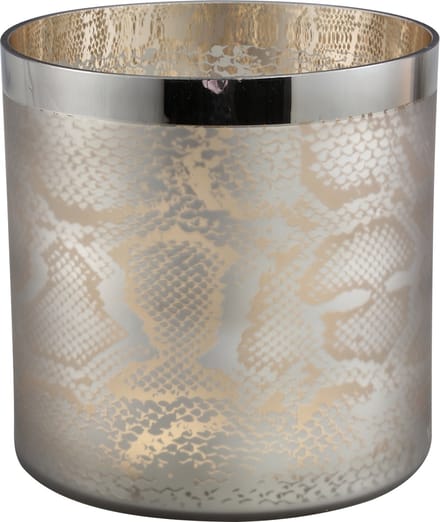 PTMD Windlicht Rinaldo - 20x20x20 cm - Glas - Bruin