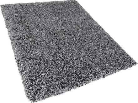 CIDE - Shaggy vloerkleed - Zwart/Wit - 160 x 230 cm - Polyester