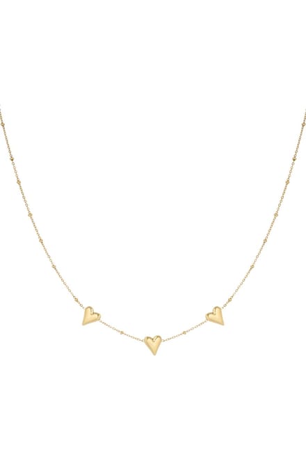 Triple love ketting -goud