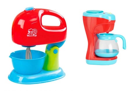 Set van 2 - Playgo speelgoed koffiezet - keukenmixer