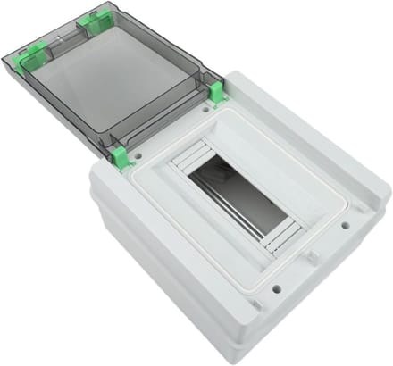 Verdeeldoos Buiten - Zekeringkast Waterdicht - PV Installaties - IP65 Bescherming - 9 Circuits - Wit