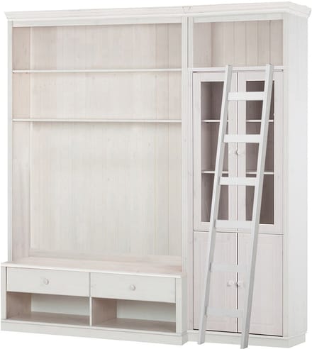 Anita-Wandmeubel - Tv-lowboard & Ladder - Wit