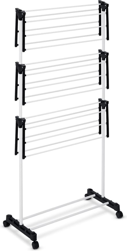 Delia opvouwbare staande wasdroger - wit - 15 m