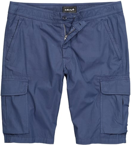 Men Plus - Heren - Cargo-Bermuda buikvriendelijk relaxed fit - Blauw - Maat 68