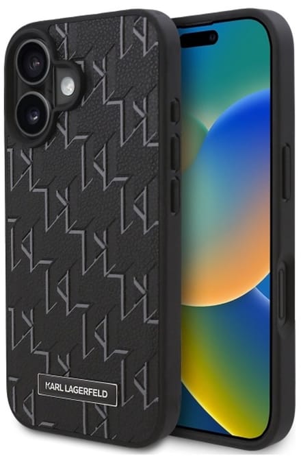 Karl Lagerfeld Hot Stamp Magsafe iPhone 16 Case - Black