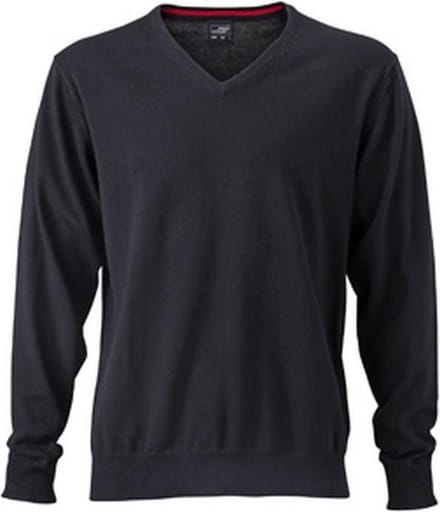 James and Nicholson Heren V-hals pullover (Zwart)