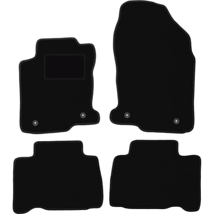 Zwarte velours vloermatten voor: Lexus NX 200T crossover (2014-)