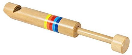 Houten Swanee Slide Fluitje 23cm met Kleurrijke Strepen