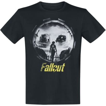 Fallout - Gaming T-shirt - Vault 33 - Into The Wasteland - S tot XXL - voor Mannen - zwart