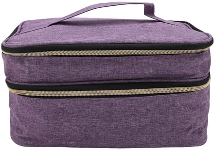 Dailygoods- Naaiaccessoires Organizer Dubbele Laag - Meerdere Compartimenten - Polyester - Waterdicht - Handige Opslag - Inclusief 4 Elastische Lussen - Opbergtas