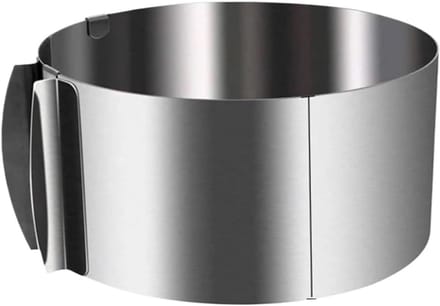 Taartring - Bakvorm Ring - Desserts Vormen - Verstelbaar - 155 tot 30 cm - Zilver