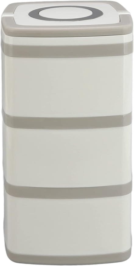 Thermos Lunchbox - Bento Container - Warme Maaltijden - Verzegeld RVS - 2.7L Capaciteit - Abrikoos Wit