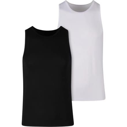 Urban Classics - Bamboo 2-Pack Tanktop - S - Zwart/Wit