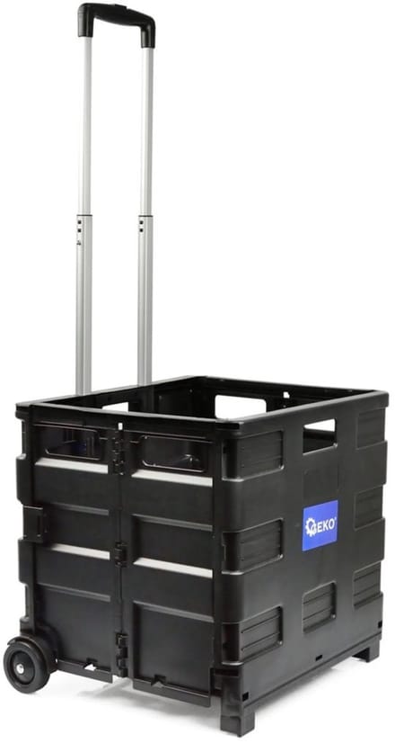 GEKO Opvouwbare transporttrolley - telescopische handgreep - 35 kg - compact ontwerp