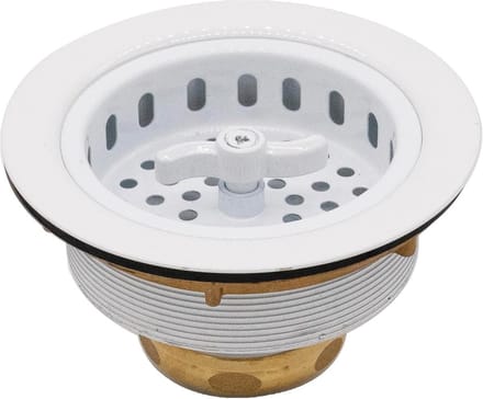 Universele Spoelbak Zeef Gootsteenmand met Vleugelmoer Sluiting 3,5 Inch