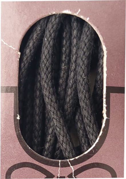 Bob Veter - Zwart - Dun Rond - Wax - Lengte 90 cm - Dikte 2,5 mm - Schoenveter