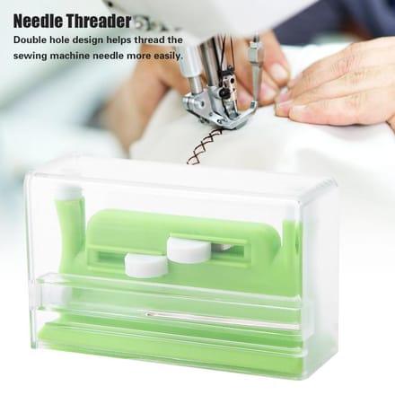 Enfile-aiguille double, outil d'insertion et applicateur pour machine à coudre beige