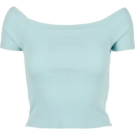 Dames-T-shirt Urban Classics épaule nue (Grandes tailles)