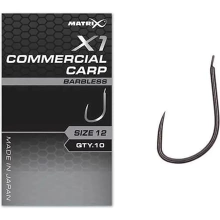 Matrix X1 Commercial Carp Spade-Barbless (10 pcs) - Maat : 14
