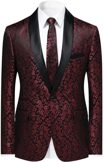 ALLTHEMEN Modieus Heren Colbert - Vierknoopsmouwen Pak - S