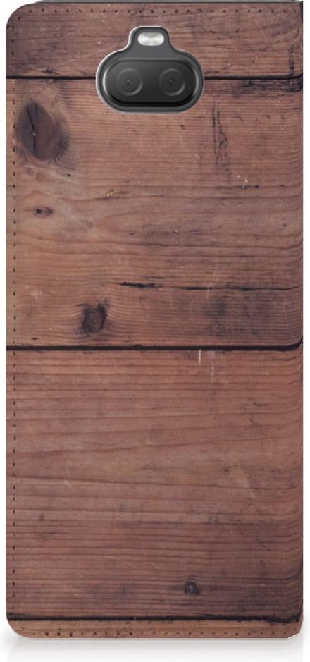 Sony Xperia 10 Book Wallet Case Old Wood