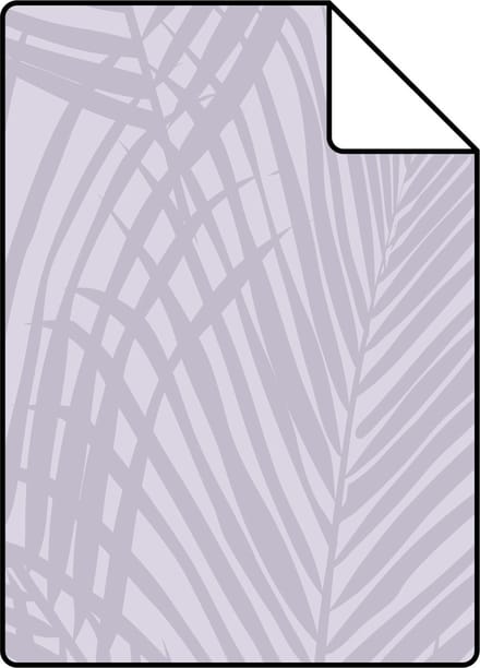 Proefstaal ESTAhome behang palmbladeren lila paars - 26.5 x 21 cm - 139573-S