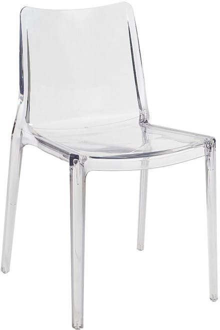 Vente-unique Set van 2 stoelen van polycarbonaat - Kristalkleurig - RANZAKA