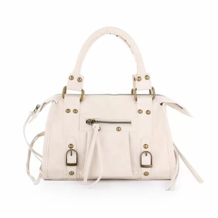 Bijoutheek Tas Fringed Slierten Beige