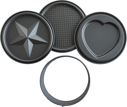 Decoratieve Springvorm Set 3-Delig (Rond, Hart, Ster) - 18 cm