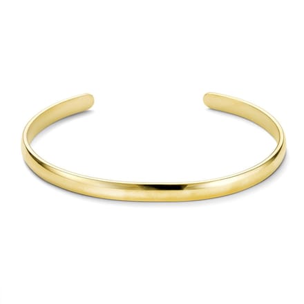 Twice As Nice Armband in goudkleurig edelstaal, open bangle 5 mm 19cm