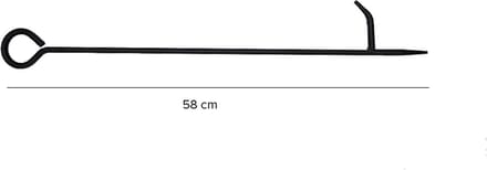 Vuurpook - pook - kachelpook - haardpook - 58cm - zwart
