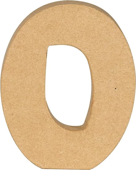 Decopatch cijfer - 20 cm - Papier marche - Cijfer 0