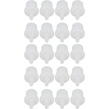 Lot de 20 embouts de rechange pour colle à cils en ABS brillant pour pigments white