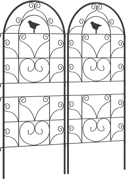 Outsunny-Rankgitter-Metall-50L x 1,3B x 120H cm-Schwarz