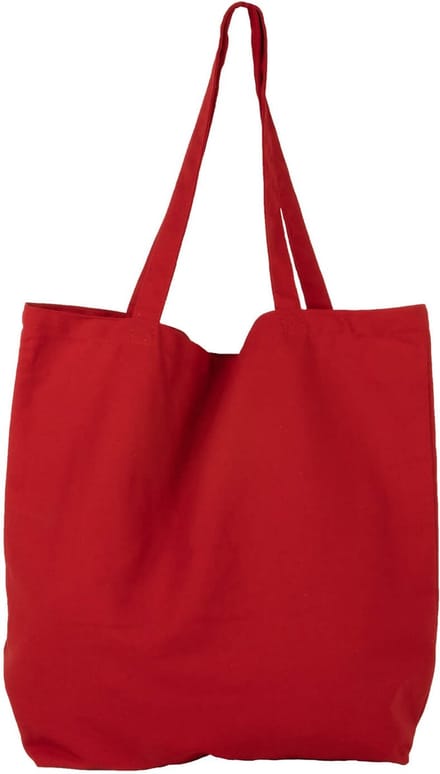 10x katoenen strandtas Cherry Red