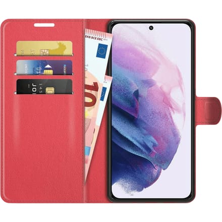 Just in Case Galaxy S22 Plus TPU Portemonnee Hoesje Red