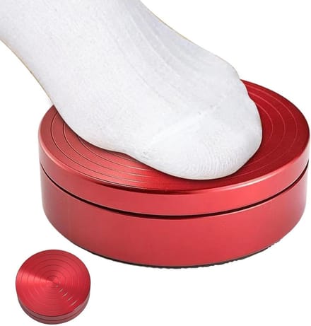 Dans draaiplateau - Pirouette schijf - Balans training - Antislip basis - 10x10 cm - Rood